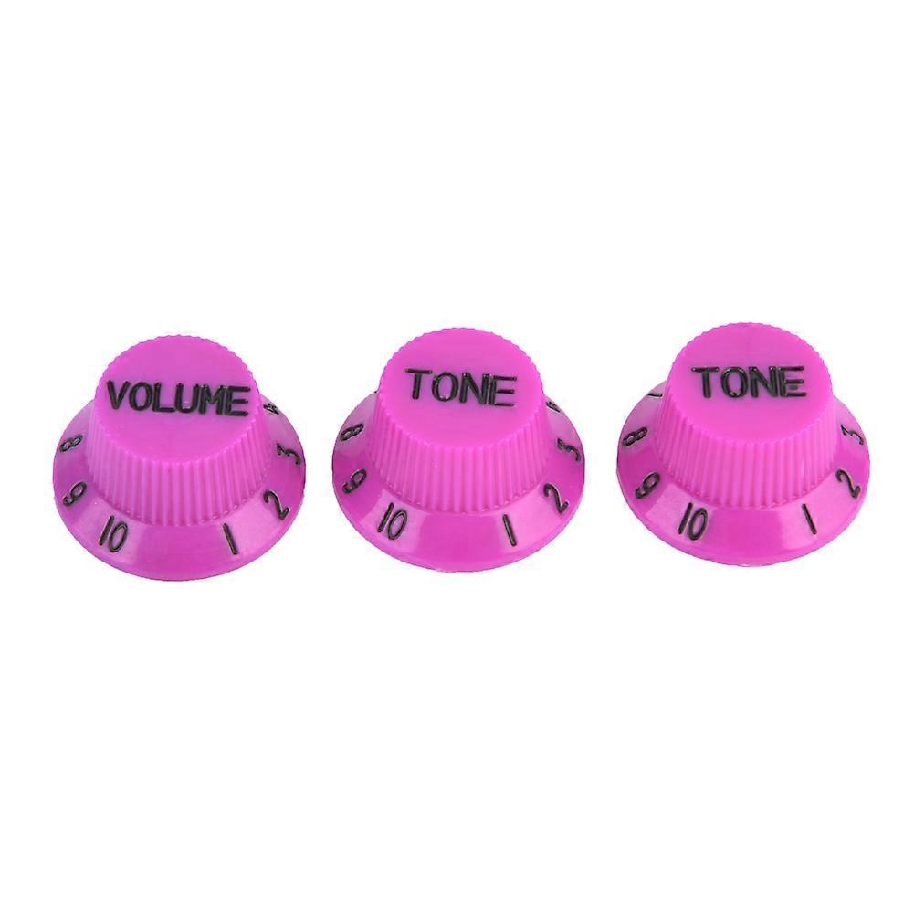 3 Pcs Guitars Volume Tone Control Knobs Button Accessory for St Sq Electric Guitar(Purple)