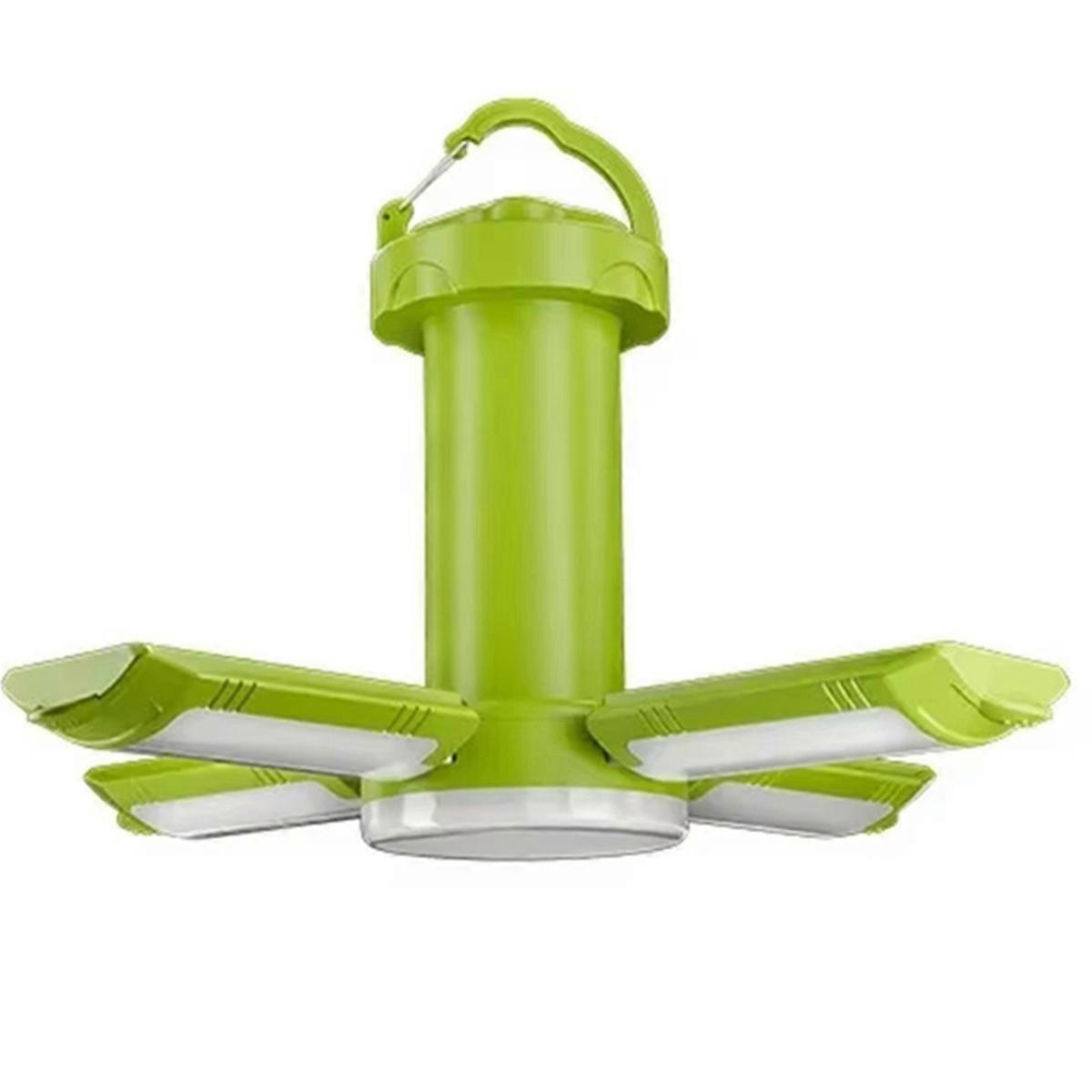 Portable 4 Leaves Camping Lantern,USB Rechargeable,Folding LED Tent Lamp with Dual Light Modes,Outd