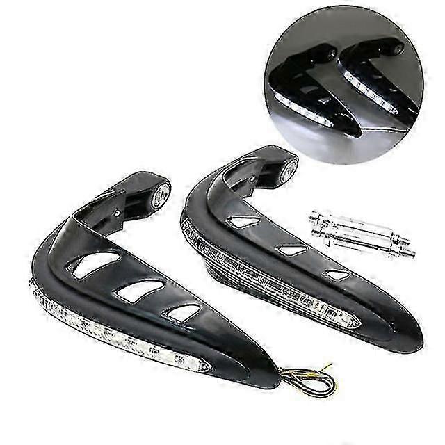 1 Pair Motorcycle Hand Guards Handlebar Hand Protector With Led Lights Motor Handguards Motocross Hand Guards Accessories