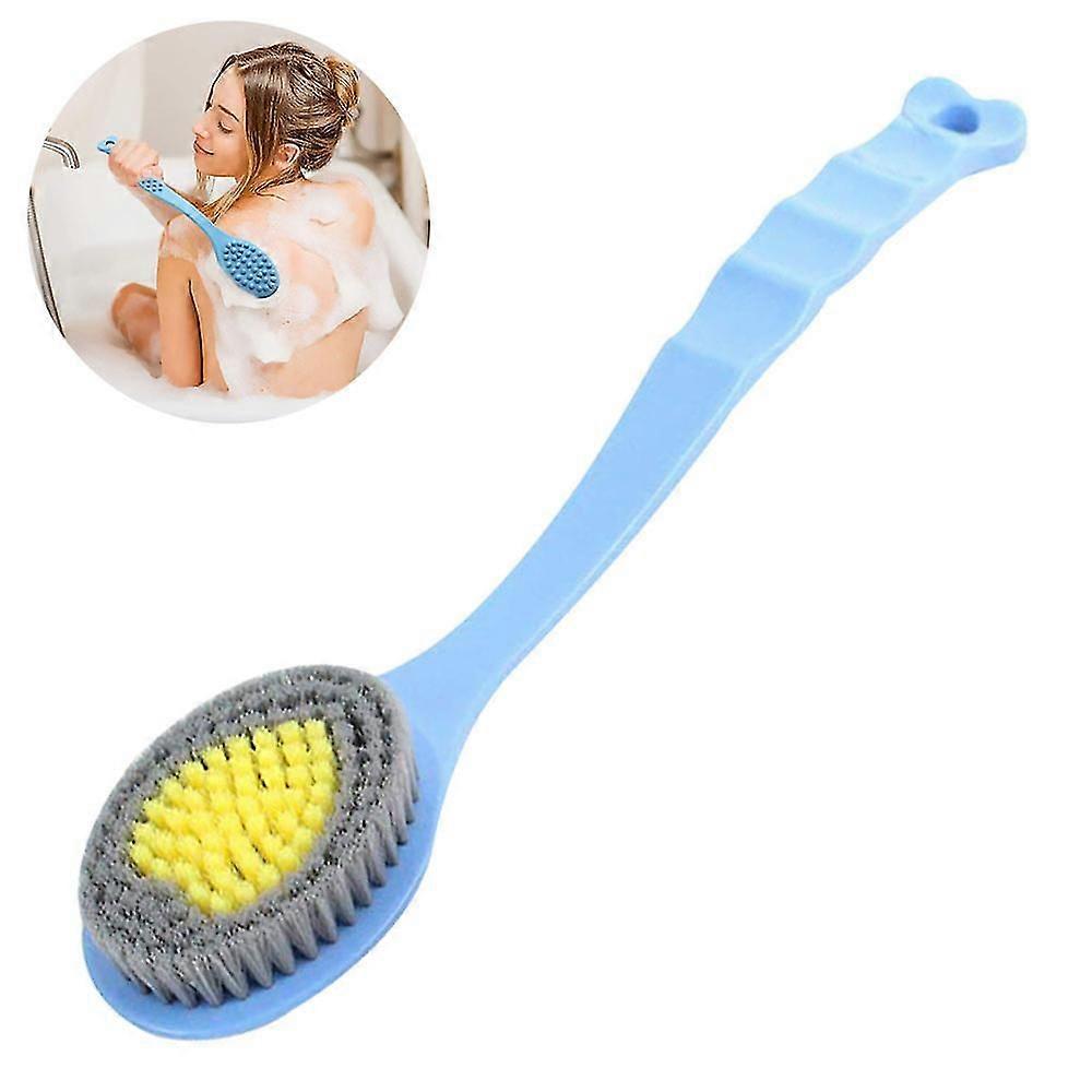Soft Hair Back-rubbing Shower Brush,long-handled Silicone Back Brush