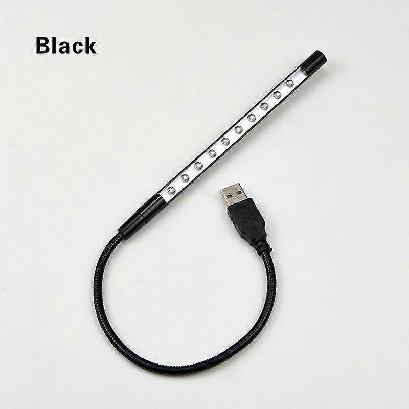 Metal Material USB LED Light Lamp 10LEDs Flexible Book Reading Lights for Notebook Laptop PC Computer 6 Colors