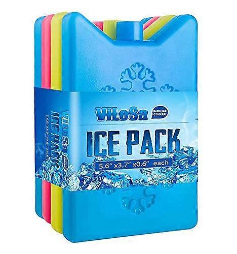 4-Pack reusable leak-proof, odorless ice packs for lunch boxes
