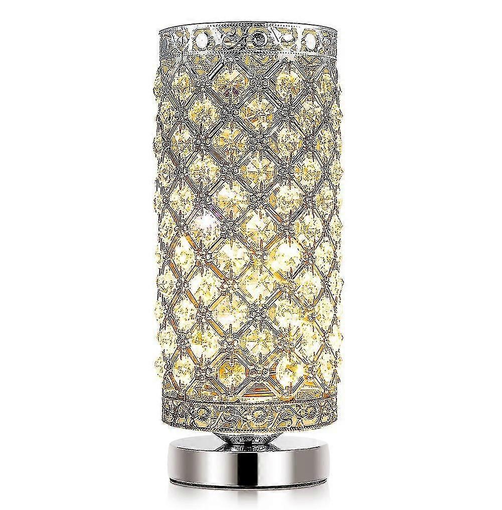 Crystal Table Lamp Ejoyous Nightstand Light Lamp With 176 Pieces K9 Crystals,110v 60w E26 Bulb