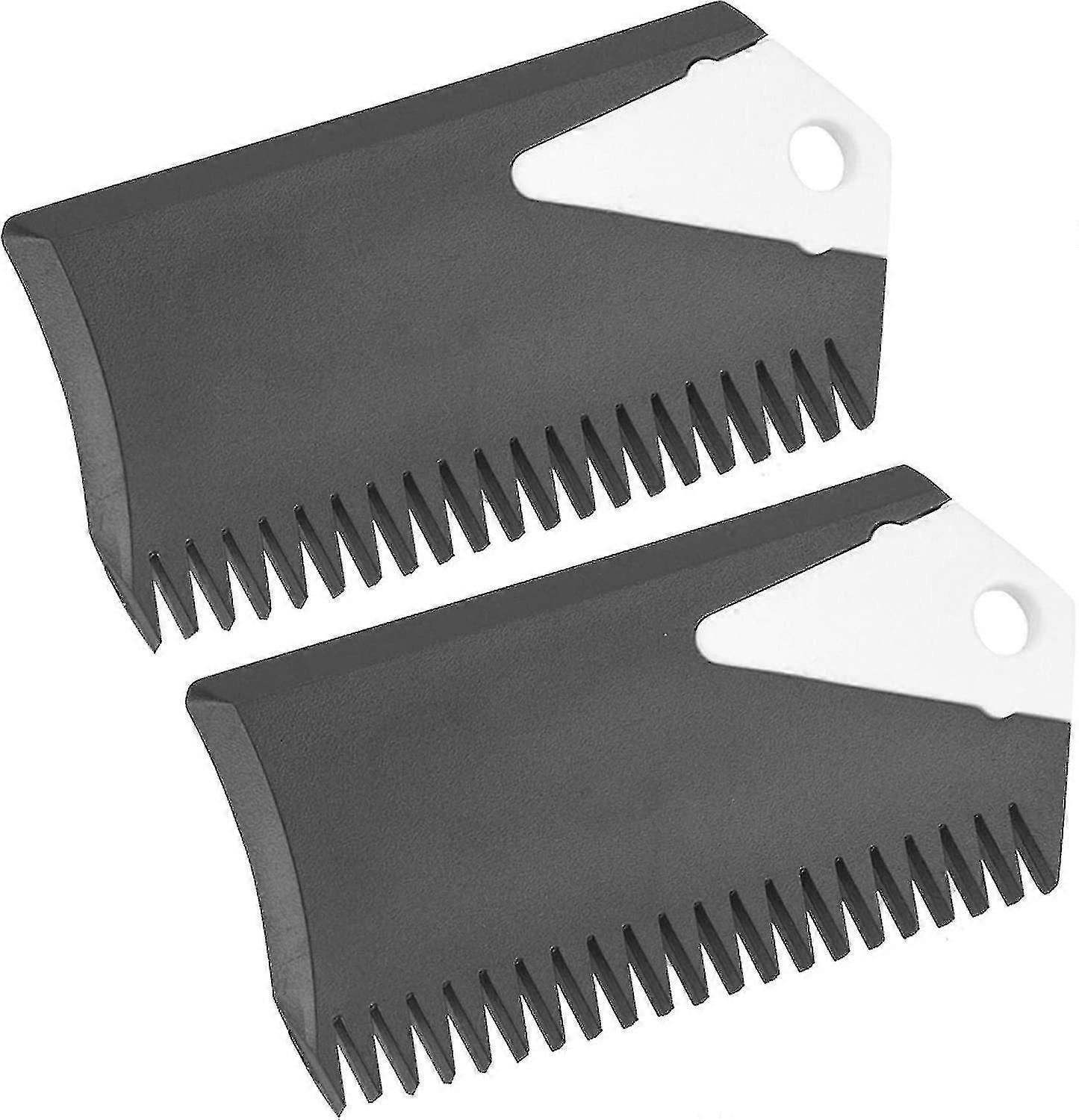 Surf Wax Comb, Comb For Surfing Board Skateboard Longboard Wax Cleaner Tool Accessory(2pcs, Black And White)