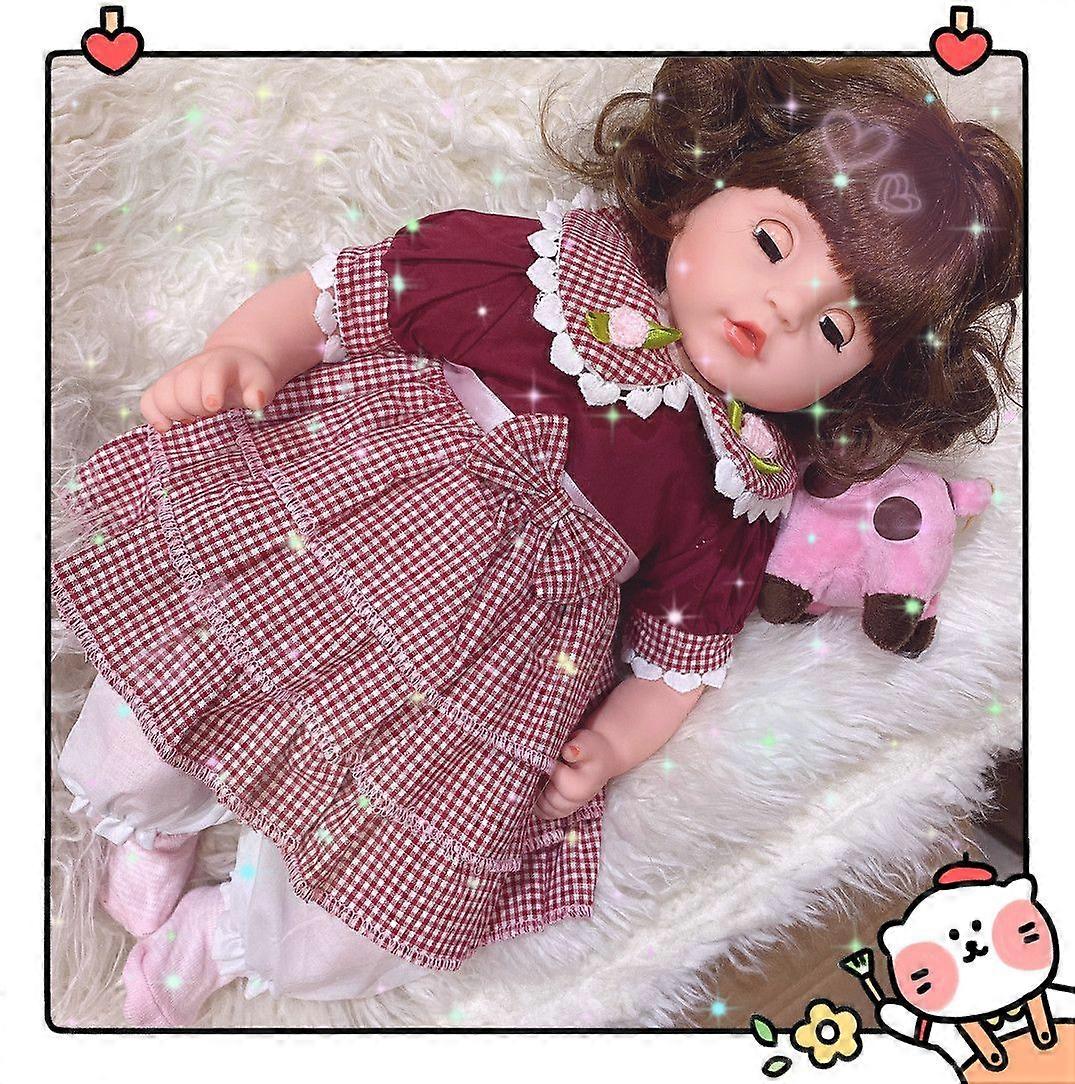 丸子頭赤-ゲゲ#45cm可動目、再生、泣き、女の子、まね赤ちゃん、やわらかいのり、再生布、感情、笑い、話、人形、おもちゃ