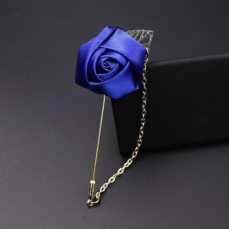 1 Pc Men Clothing Accessories Rose Leaf Shape Suit Lapel Flower Brooch Pin