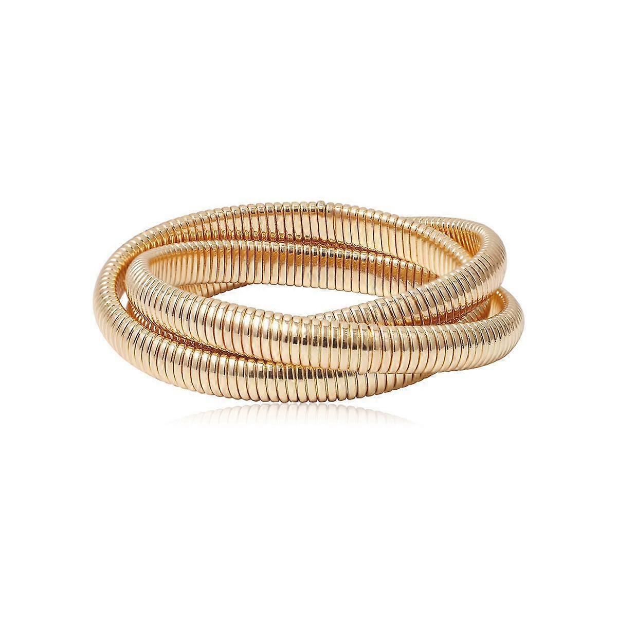 Exaggerated and versatile punk style three-layer bracelet for women's jewelry creative and personalized bracelet cross layered chain bracelet