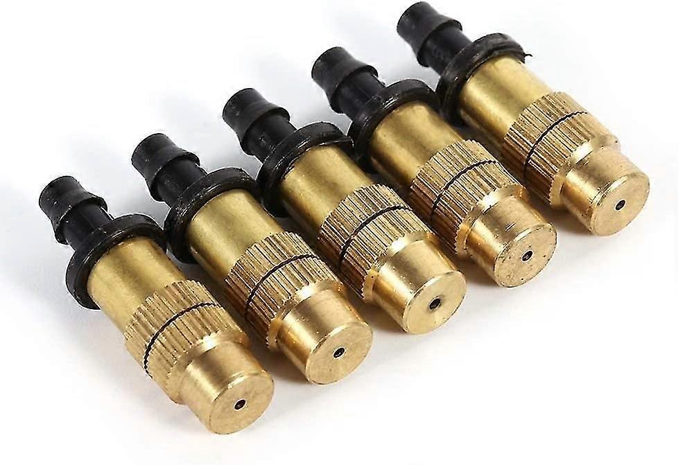 5Pcs Brass Adjustable Spray Nozzle Sprayers Mist Systems for Garden Watering Irrigation