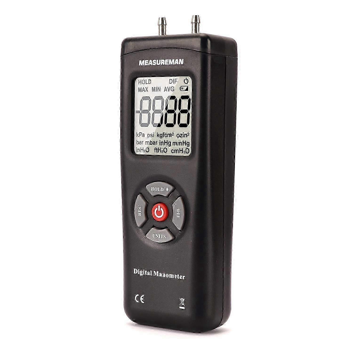 Handheld Digital Differential Pressure Gauge, Vacuum and Pressure Gauge Meter Tester 11 Units with