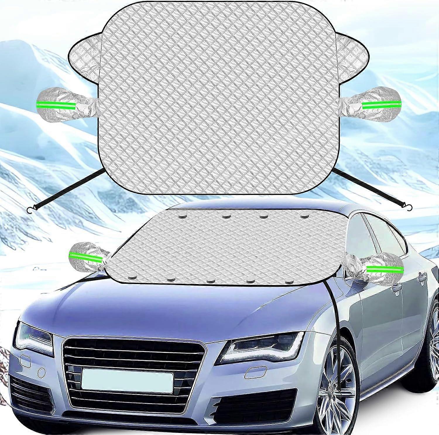 Newthinking Car Frost Windscreen Cover for Winter, Heavy Duty Ultra Thick Car Windscreen Frost Ice Snow Protector Cover with Side Wing Mirror Cover an