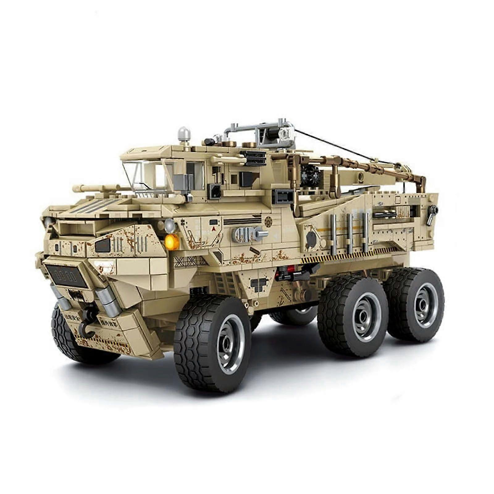 Yapı Taşı Askeri Kamyon Seti, Savaş Savaş Aracı Araba Yapı Tuğla Kitleri 6-14 Yaş Arası Erkekler için Oyuncak (1239 adet)