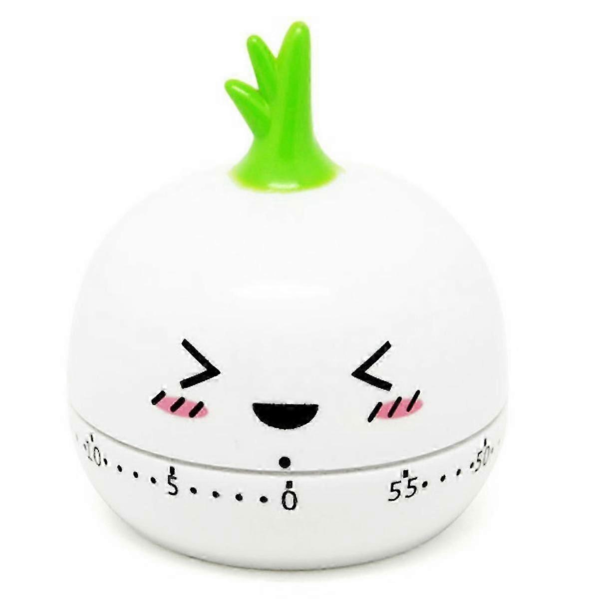 Rotary Tool Egg Cooker Timer Novelty Kitchen Timer Vegetable Animal Cooking Timer Digital Egg Timer Cupcake Timer White