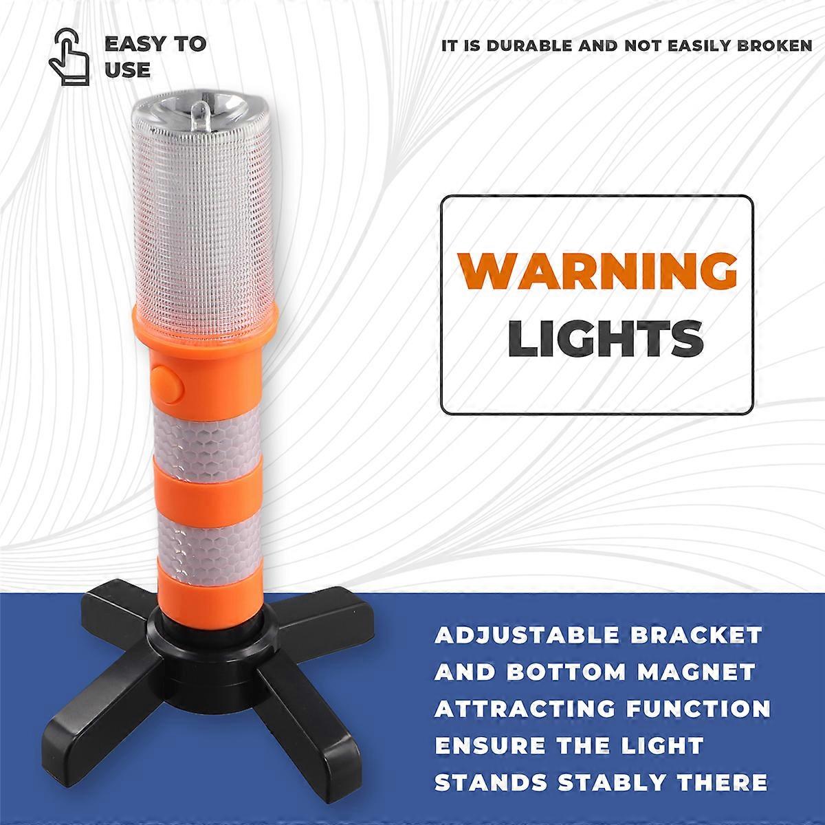 2Pcs LED Emergency Road Flash Flare Roadside Beacon Strobe Warning