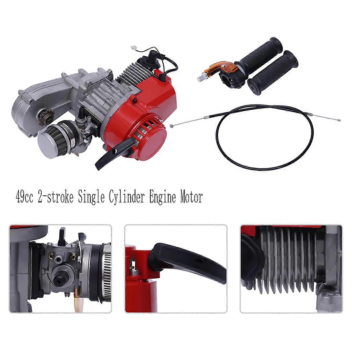49cc 2-Stroke Single Cylinder Engine Motor for Mini Dirt Bike Scooter