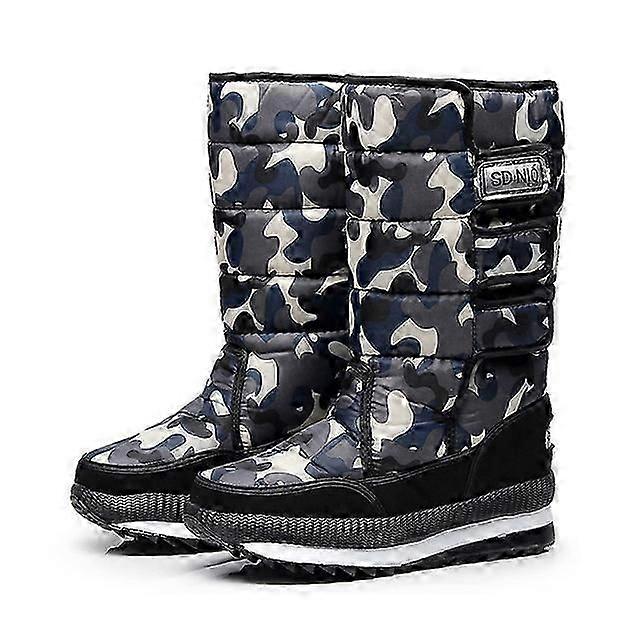 Femmes Bottes de neige Plate-forme Bottes d’hiver Épaisse Peluche Imperméable Bottes Antidérapantes Mode Femmes Chaussures d’hiver Fourrure chaude Botas Mujer