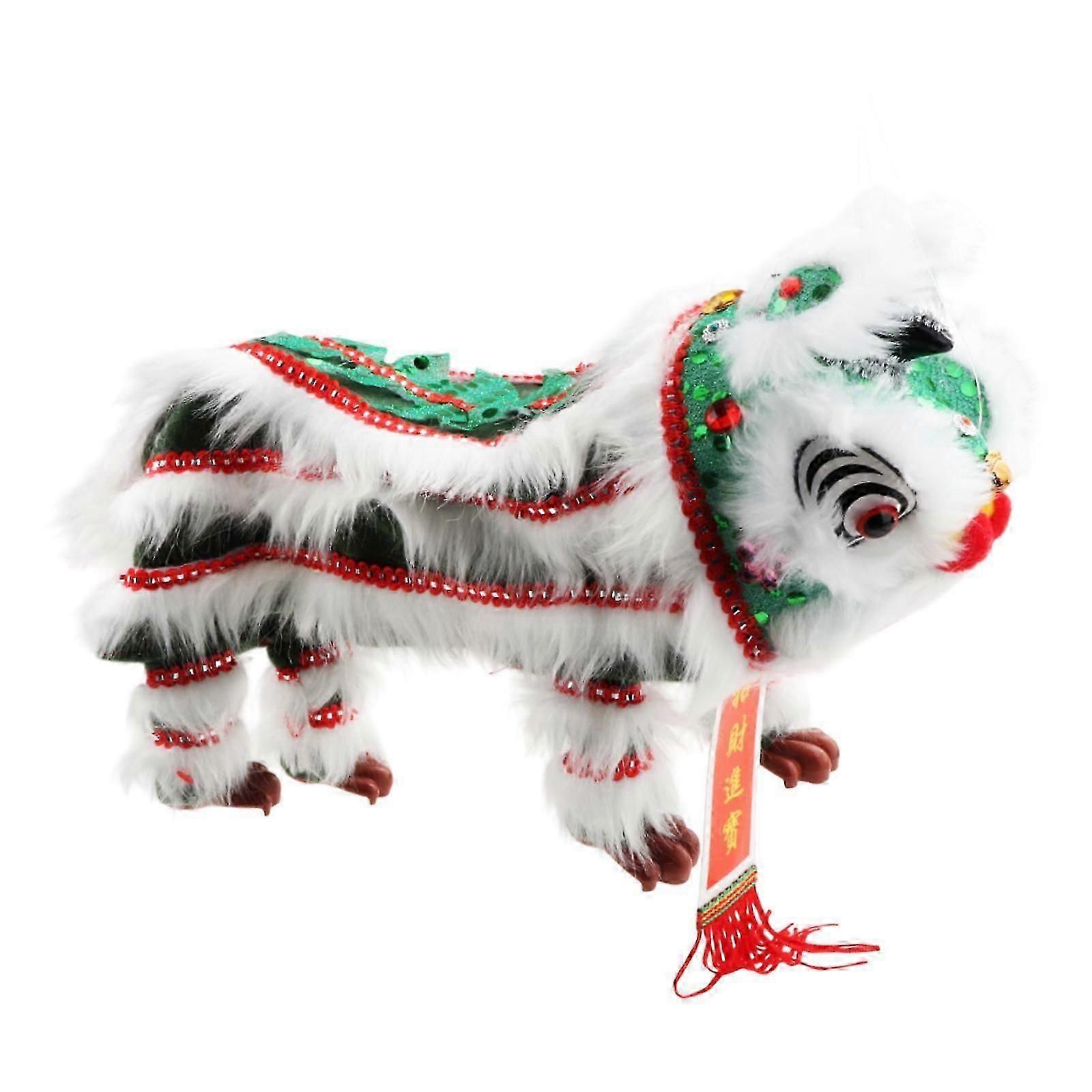 Hand Puppet with Strings and Rod Handmade for Chinese New Year Children Kids Green White