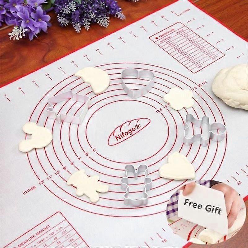 Silicone Baking Mat Non-Stick Reusable Pastry Fondant Dough Mat 100% BPA Free + Scraper Cade
