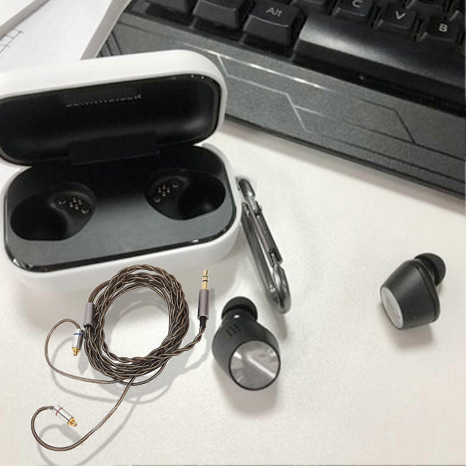 MMCX Earphone Cable 3.5mm Plug Silver Plated Copper Core Earbuds Upgrade Wire for Sennheiser IE300 IE600 IE900 3.9ft