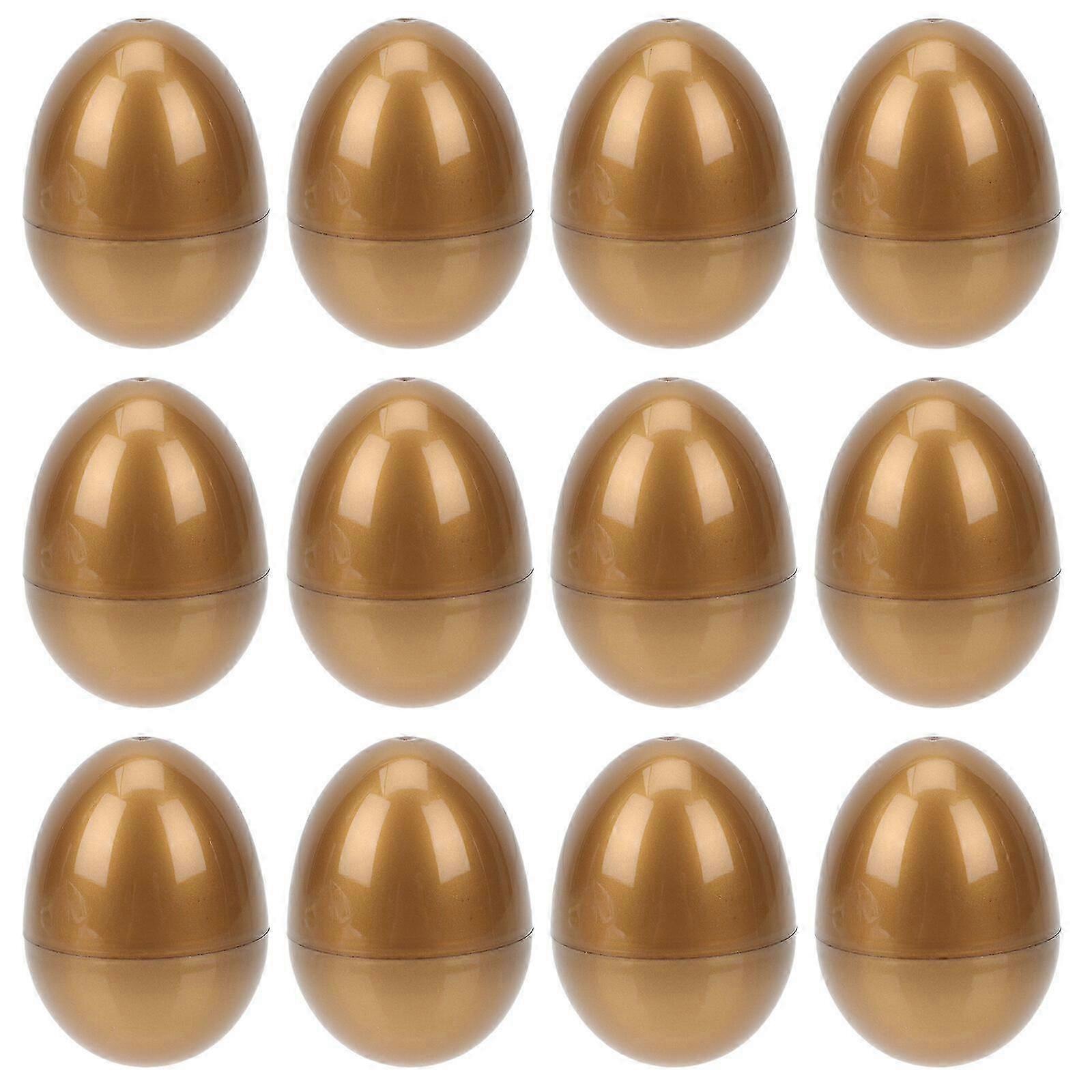 12 Pcs Empty Easter Eggs Plastic Easter Eggs Toys Candy Gift Wrapping Eggshells Easter Decors