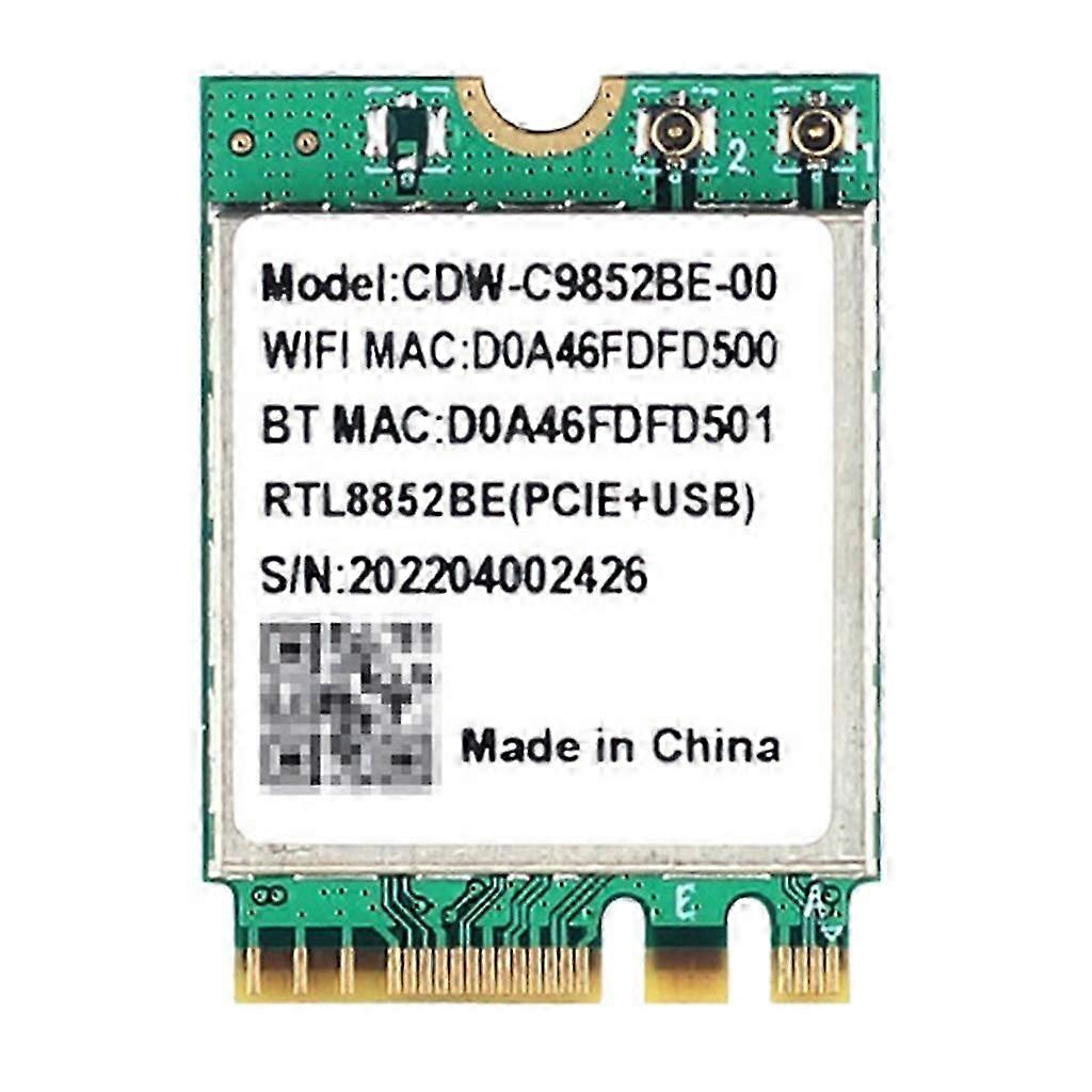 Wifi 6 Realtek RTL8852BE Network Card 1800Mbps BT 5.0 Dual Band Wireless Wi-Fi Adapter 802.11ac/ax 2.4G/5Ghz MU-MIMO