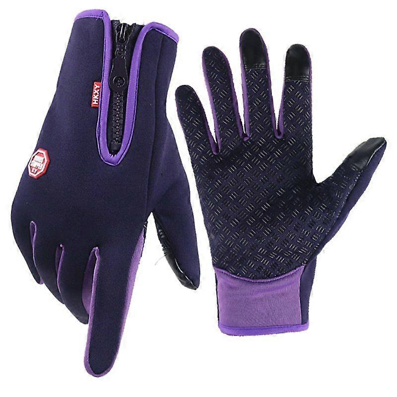 Gants d'hiver tactiles imperméables antidérapants pour cyclisme thermiques et coupe-vent unisexes
