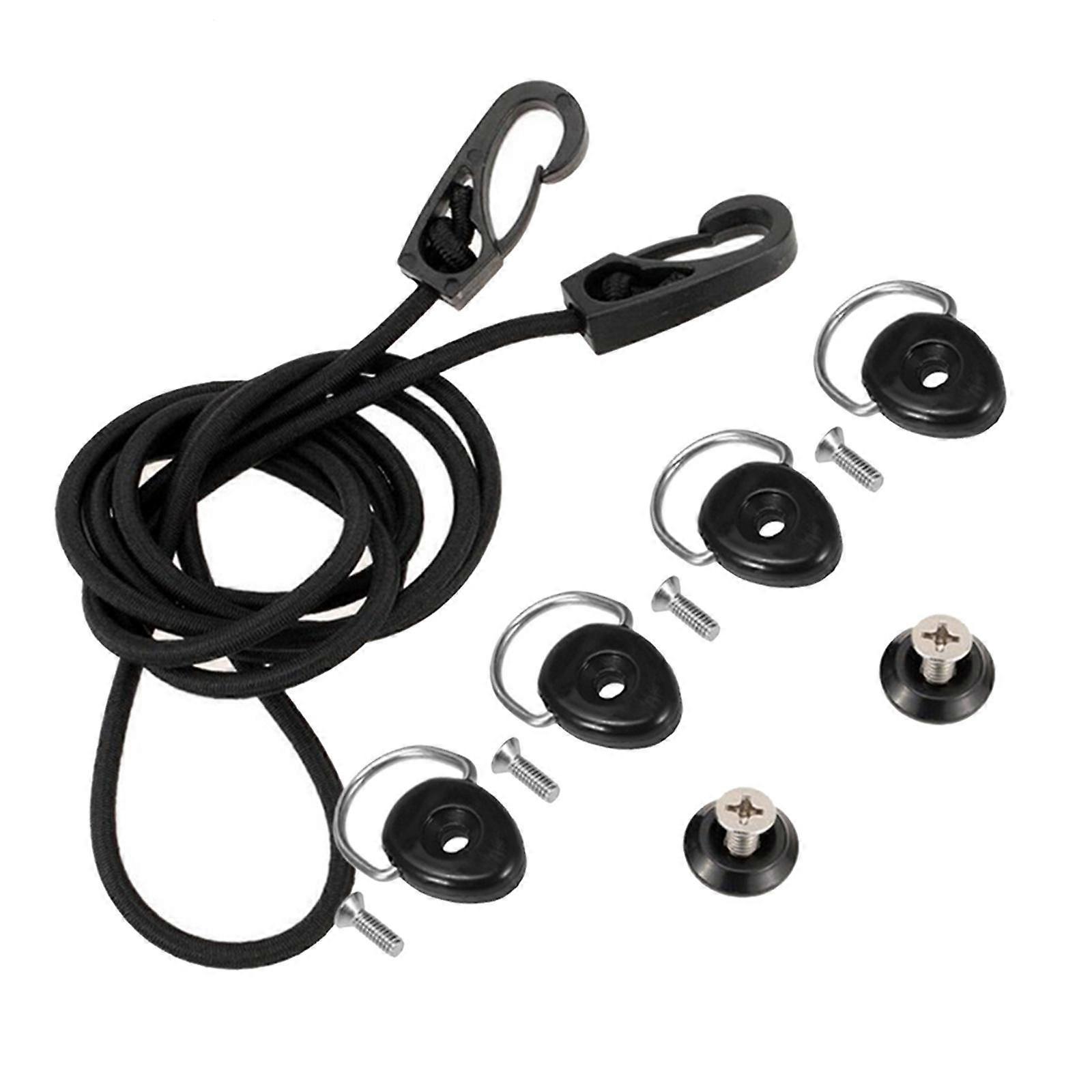 Deck Rigging Kit Accessory with Hooks Screws Deck Surfboard Shock Cord