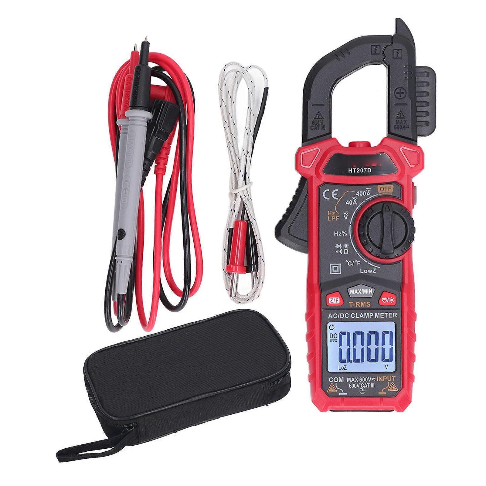 Digital Clamp Multimeter Voltmeter Tester Amp Volt Meter Measure Temp Capacitance Resistance Diodes AC DC