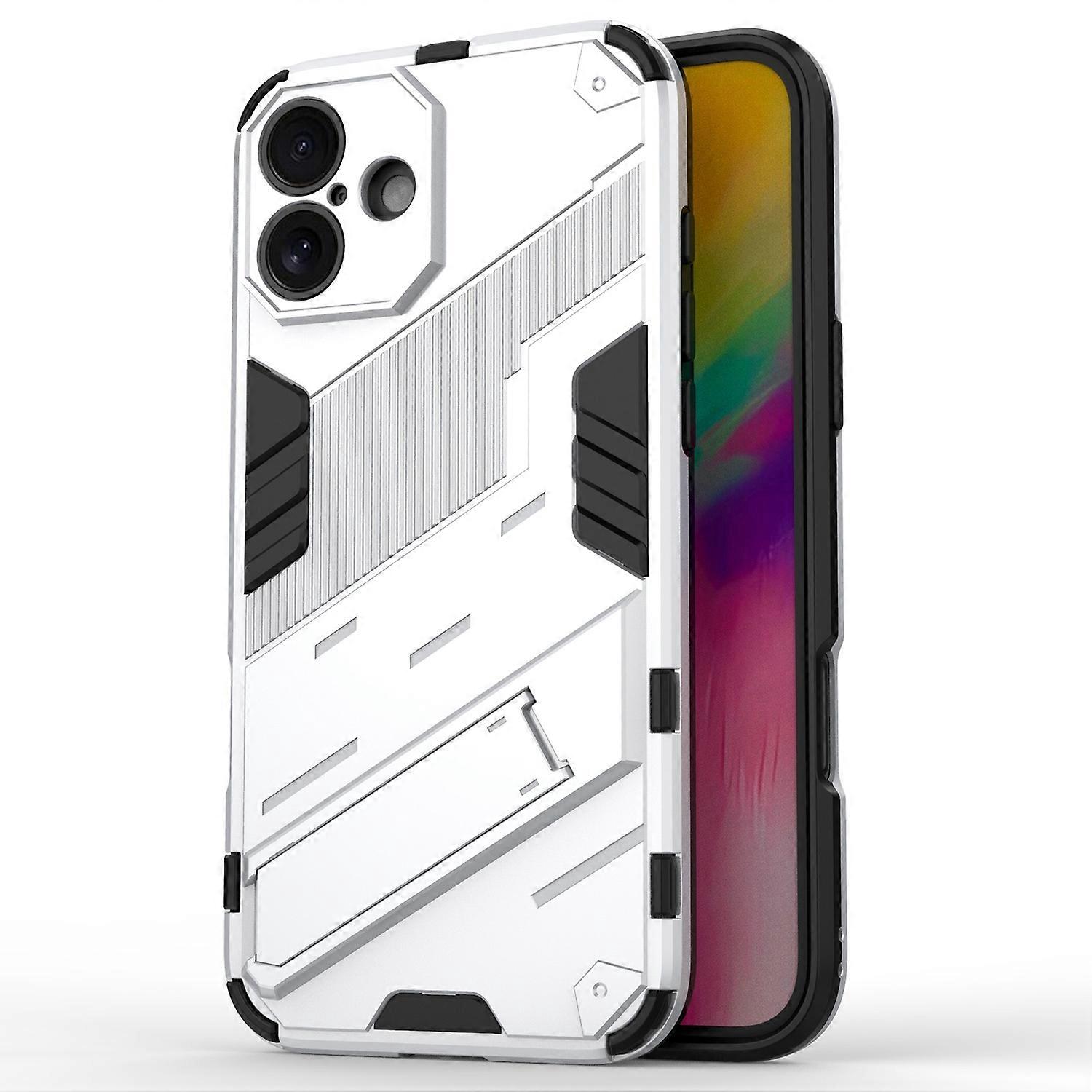 For iPhone 16 Plus Case PC+TPU Shockproof Phone Cover with Kickstand