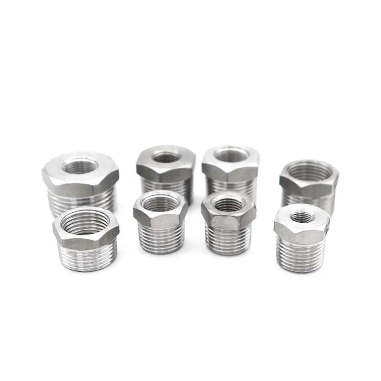 Reducer Bushing SS304 BSP Male/Female Thread 1/8" to 1-1/2" Pipe Fittings DN50 to DN15 Size Options