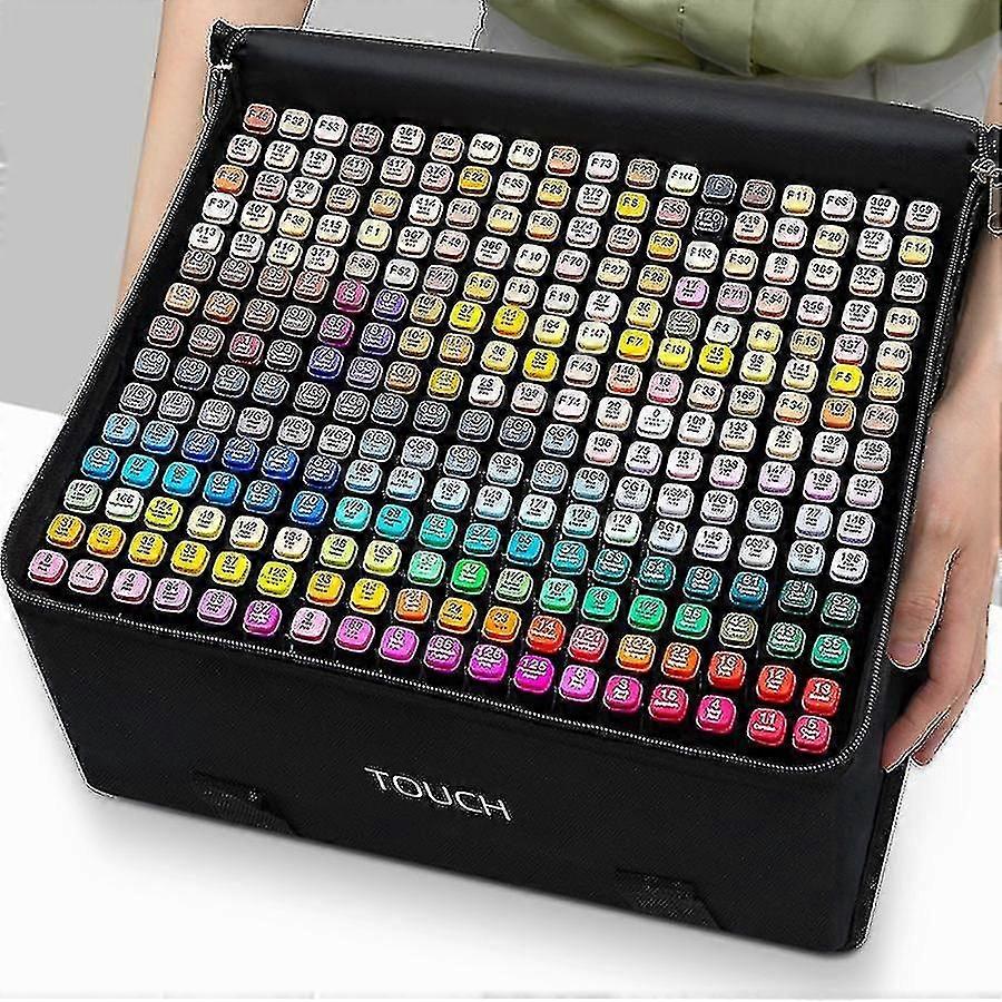 60 pcs καλλιτέχνης αλκοόλ δείκτες διπλή άκρη τέχνης μόνιμους δείκτες με βάση το αλκοόλ με περίπτωση για ενήλικα παιδιά