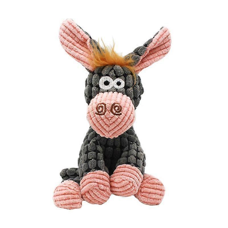 Dog Toys Stuffed Donkey Squeaking Pet Toy Cute Plush Puzzle Interactive Toy For Dog Cat Chew Squeaky Pet Molar Toy
