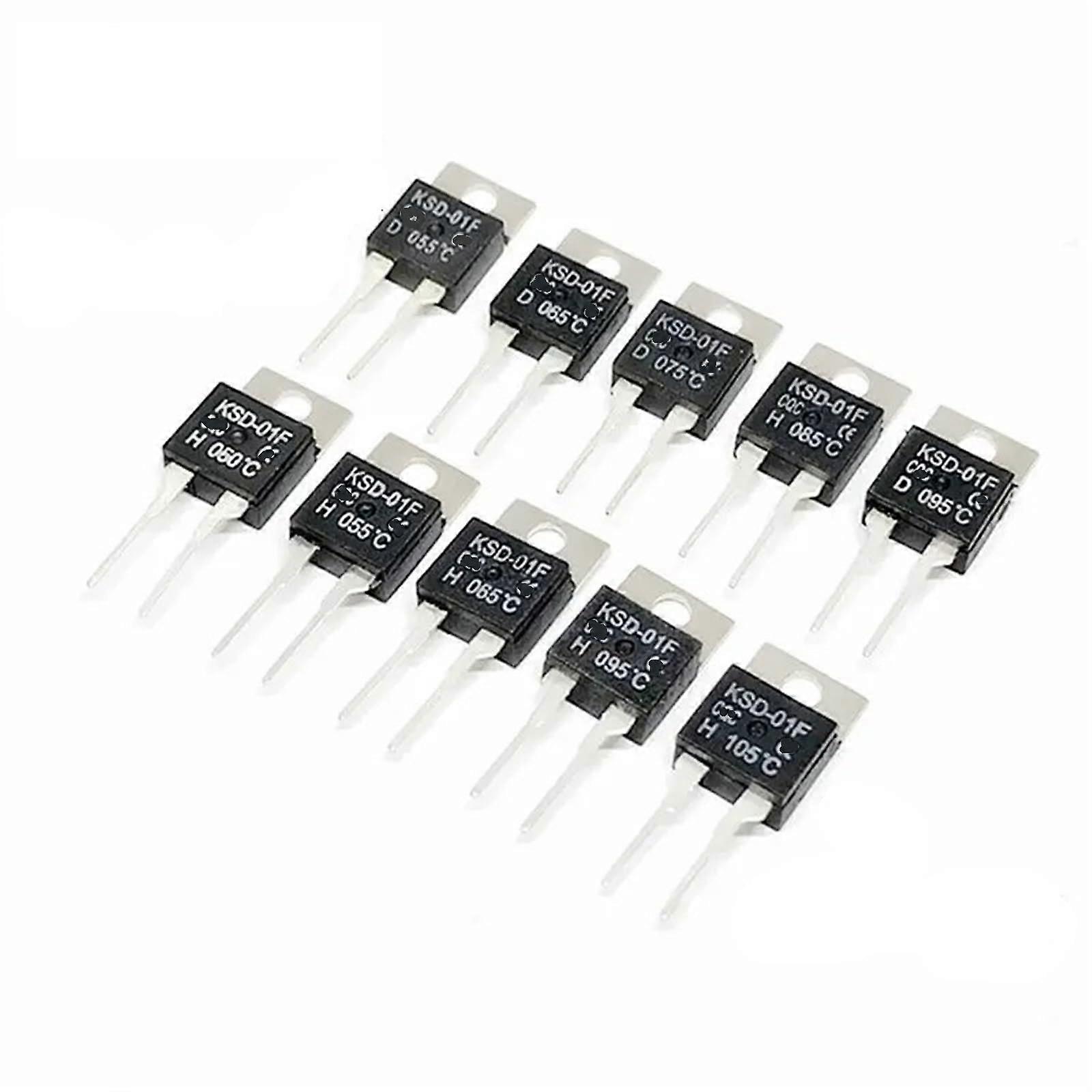 5PCS KSD01F JUC31F Temperature Switches TO220 Normally Open H and Normally Closed D 40 Degrees 90 Degrees(H (Normally Open),85C)