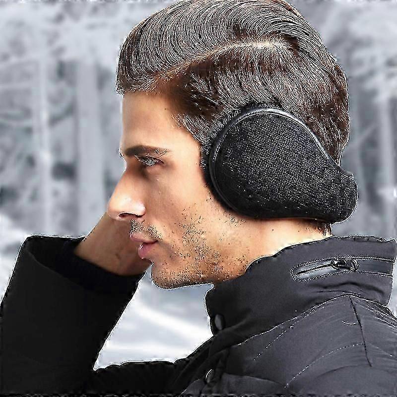 Winter Ear Warmers, Knitted Wool Plush Earmuffs For Men And Women, Adjustable Foldable Ear Muffs, Innovative Ear Protection