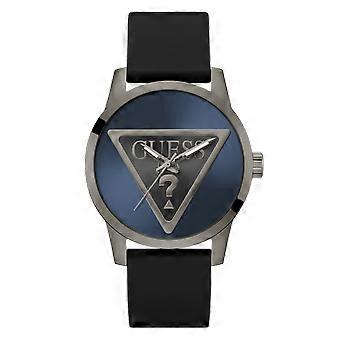 Guess watches gents badge reloj para Hombre Analógico de Cuarzo con brazalete de Silicona GW0781G5