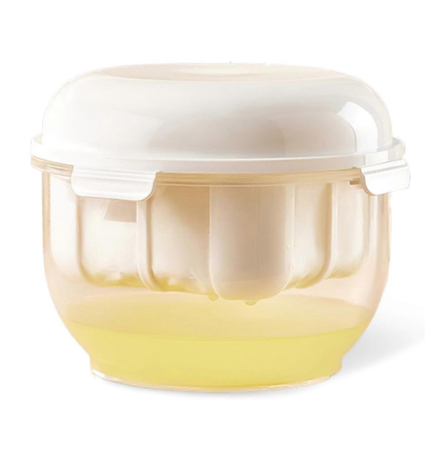 Greek Yogurt Strainer With Lid 1.5 Qt Yogurt Filter Ultra Fine Mesh Small Batch 600g Greek Or Coconut Yogurt White