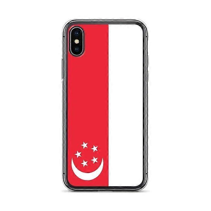 Case - PIXELFORMA - iPhone X - Singapore flag - Full protection - Soft