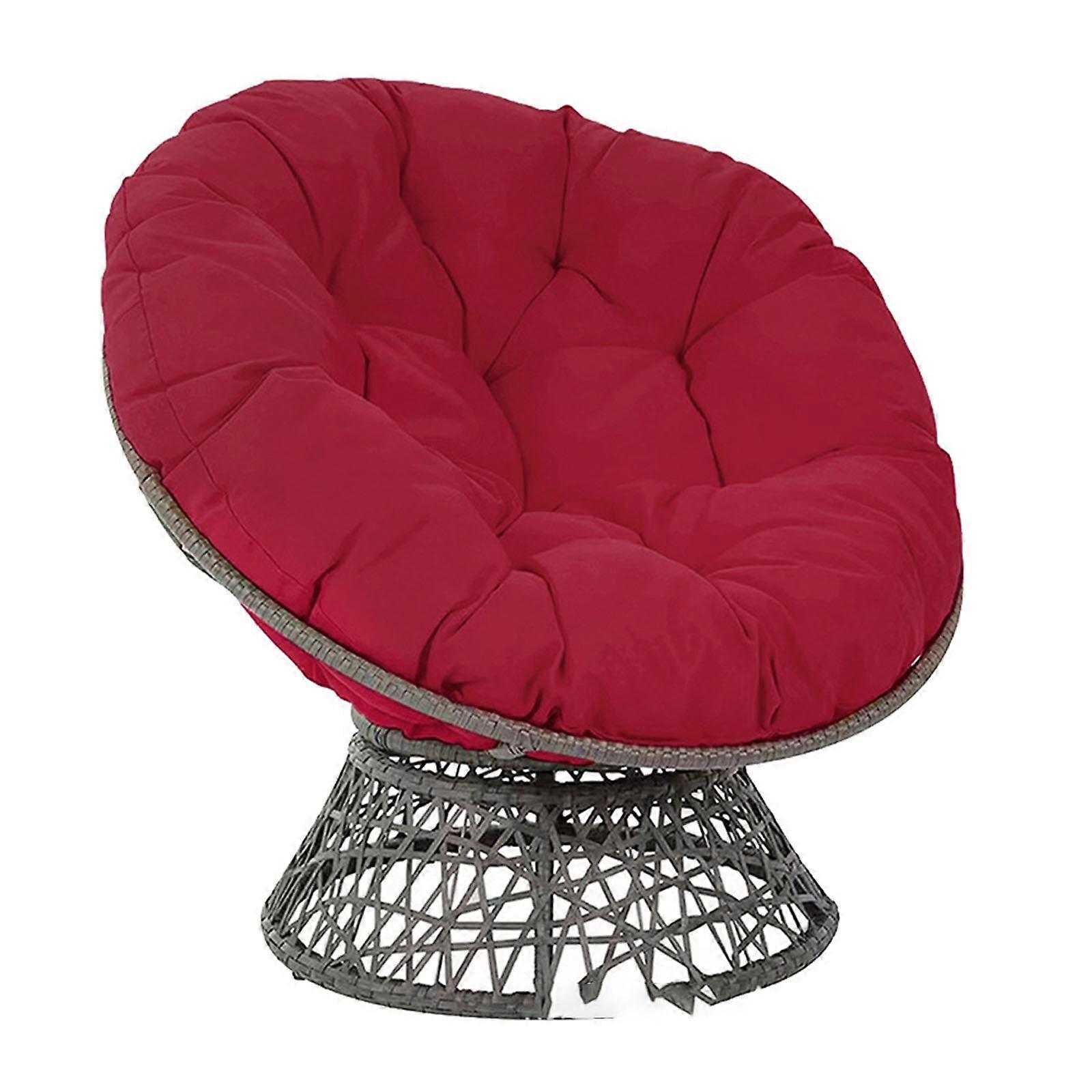 Hammock Seat Pad Soft Nest Shapeds Cushions For Porch Swing Chair High Resiliences Filling Machine Washable Polyester Fabric Burgundy