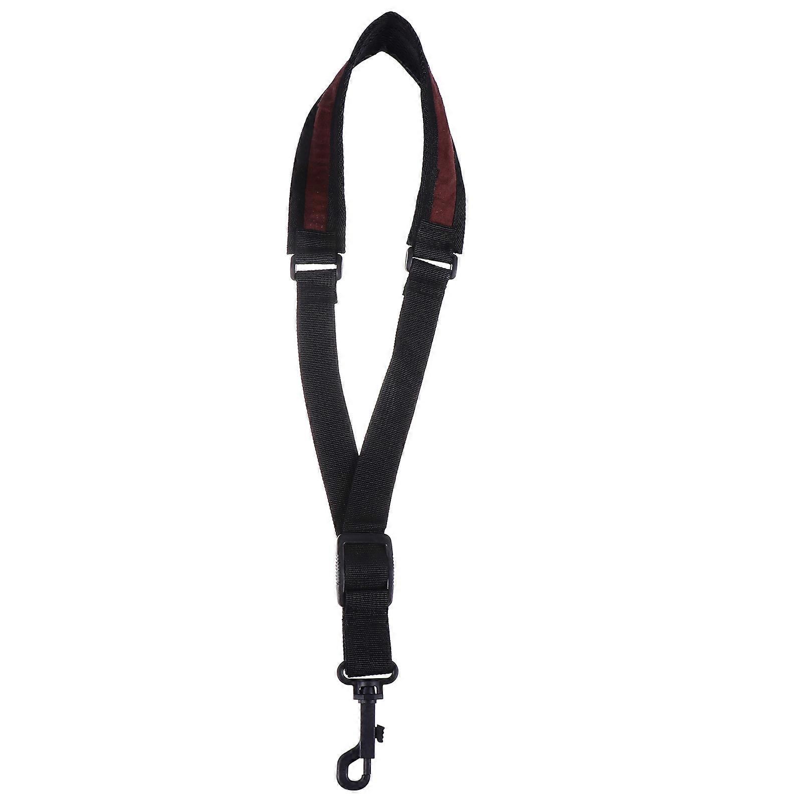 Adjustable Saxophone Shoulder Strap with Hook, Durable Cotton Neck Harness for Alto and Tenor Saxophone, Comfortable Load Bearing Belt for Performance