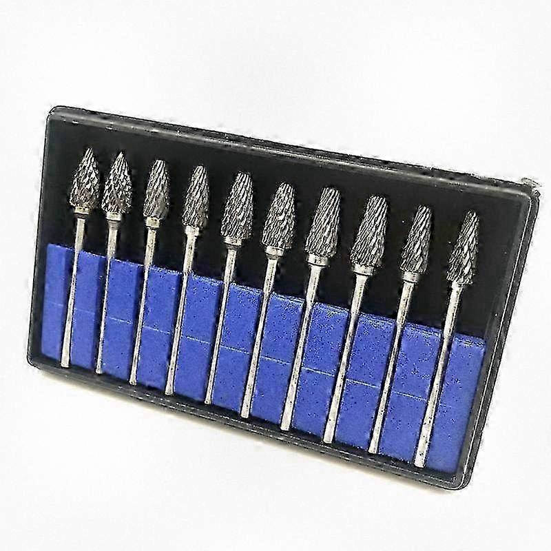 Diş Frezeleme Kesme Aletleri için 10 adet Diş Tungsten Karbür Burs Seti, Çeşitli Markalar İçin Uygun, Taşlama Kafası Lab Frezleri için İdeal