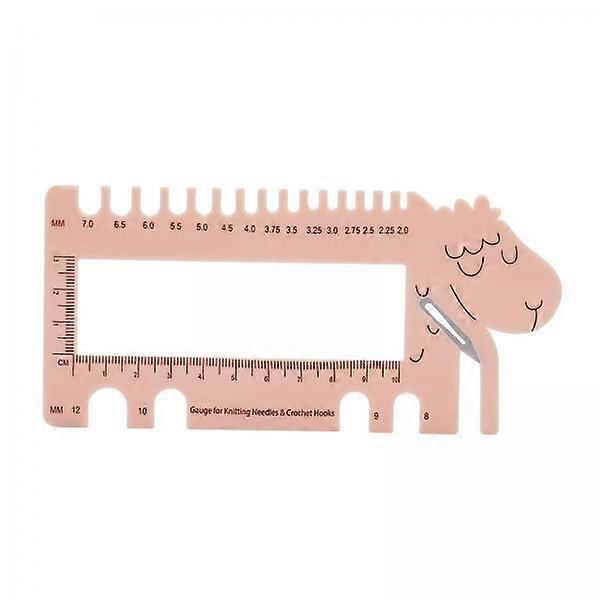 2x Knitting Needles Gauge Sizer Ruler Tools for Crochet Hook Cross Stitch DIY