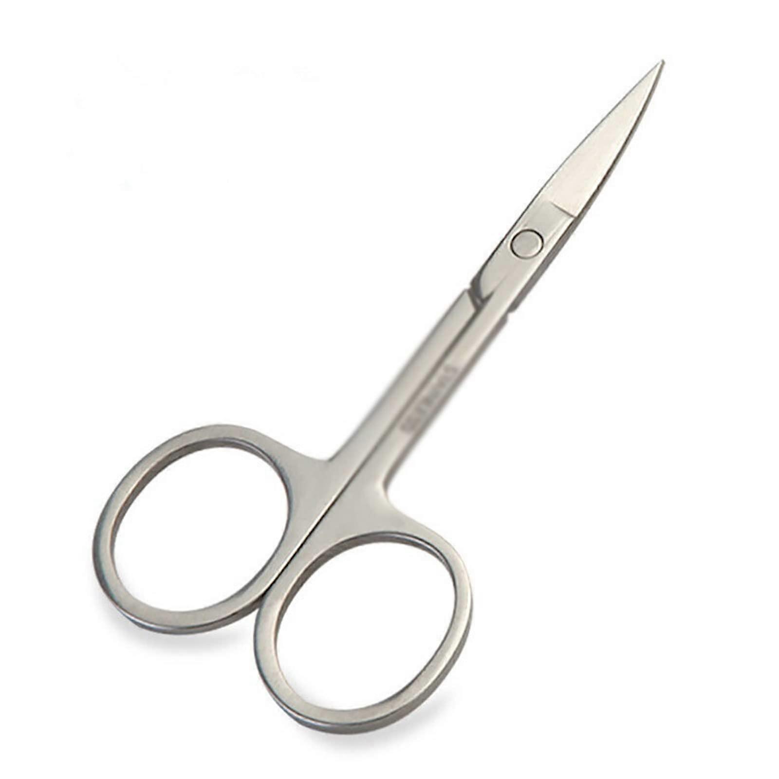 Professional Nail Scissors for Manicure and Pedicure - Curved Stainless Steel Cuticle, Eyebrow, Nose, and Eyelash Scissors