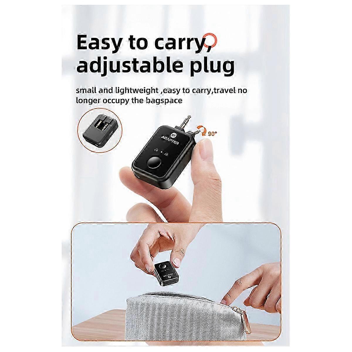 New Bluetooth Launcher Two -in -One 5.3 Non -Destructive Headset Aircraft Plug o Conversion Adapter 3.5mm AUX