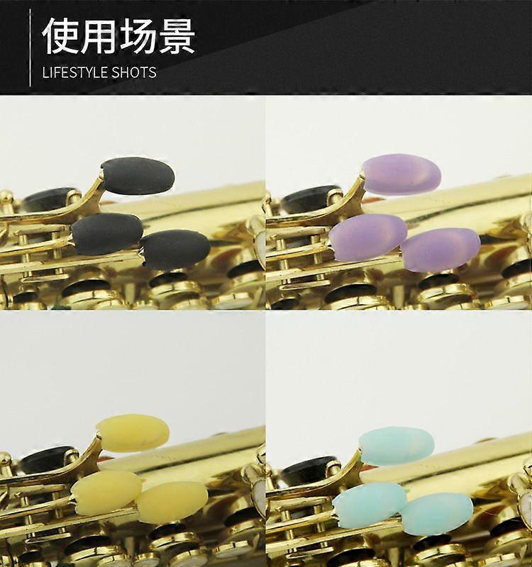 5 יחידות סקסופון סיליקון משענת אגודל מגן כרית לאצבע עבור אלטו טנור סופרן סקסופון אביזרי סקסופון אוניברסלי נוכח שחור