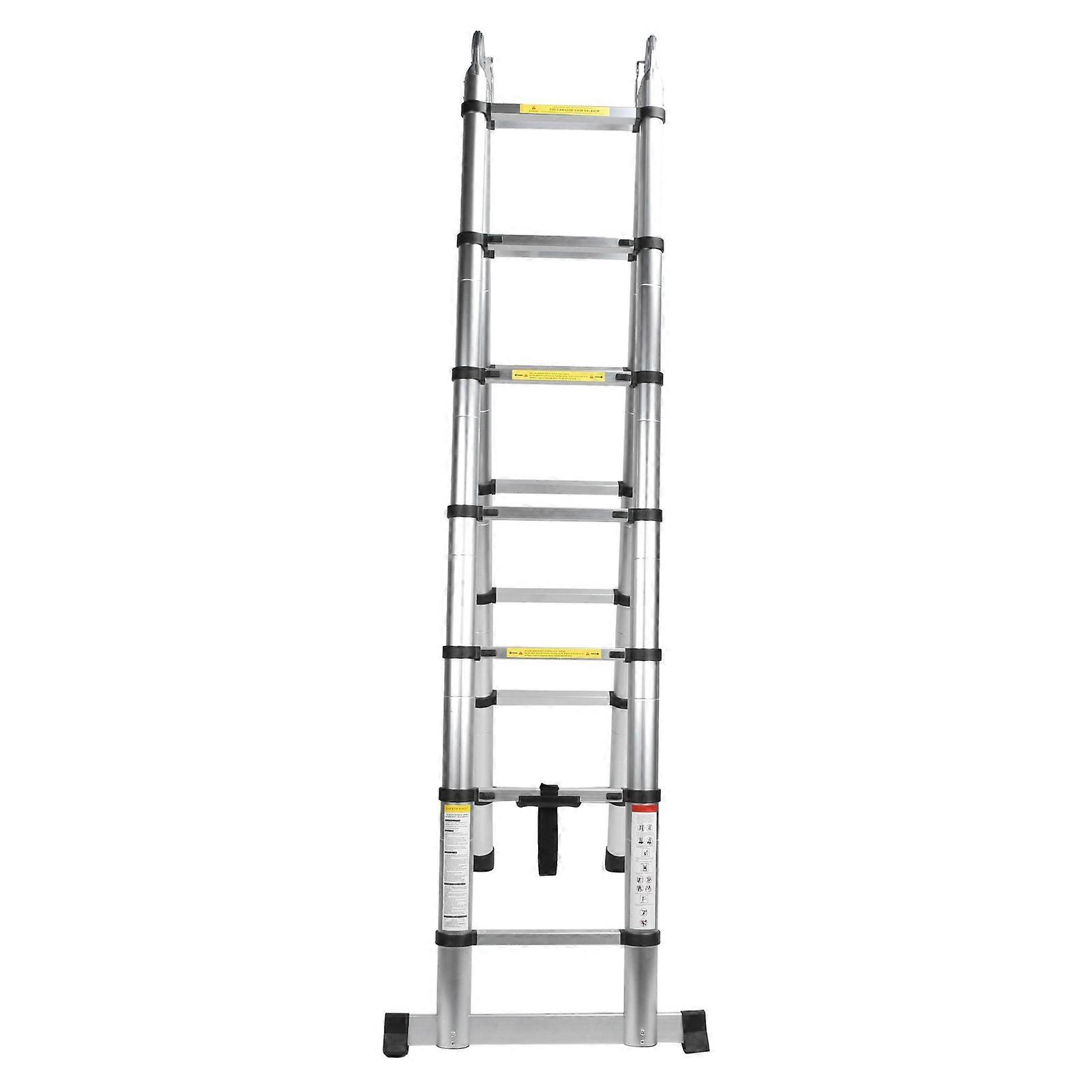 4.4m Aluminum Alloy Folding Telescopic Ladder Multi-Purpose 150kg Load Capacity