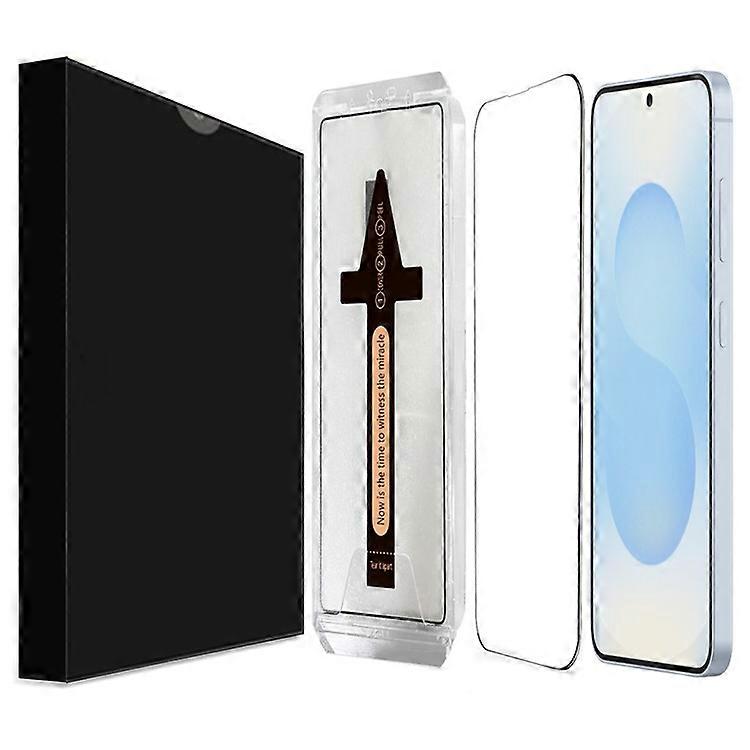 Samsung Galaxy S25 +強化ガラスHDクリアスクリーンプロテクター、自動ダスト除去ツールに対応