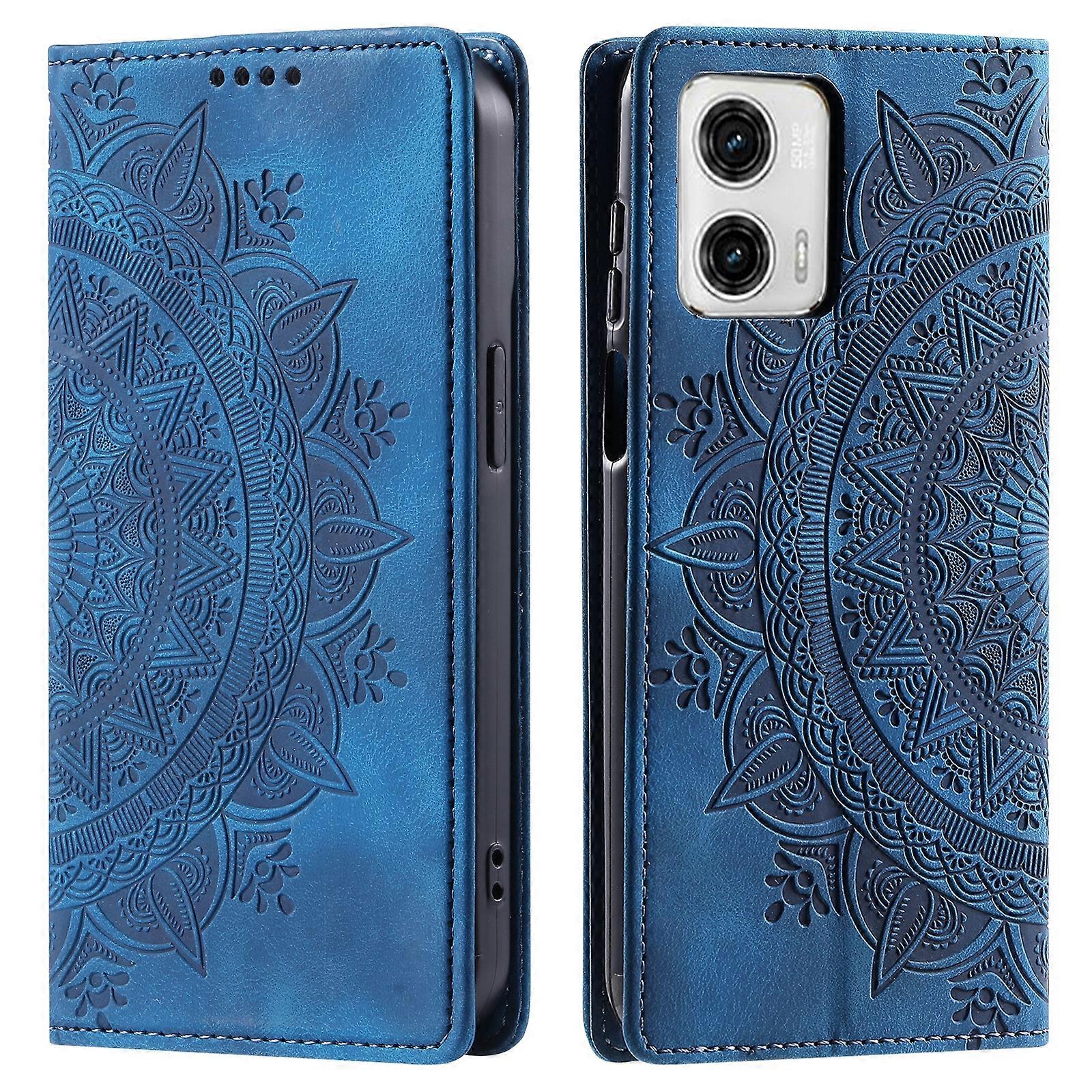 Totem Embossed Magnetic Leather Phone Case
