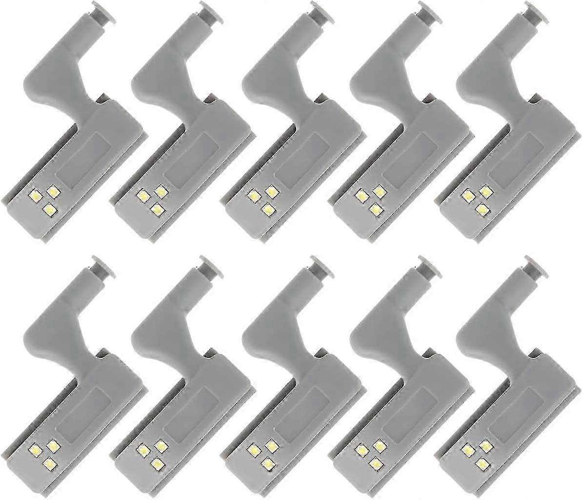 10 PCS Universal Hinge LED Sensor Light Cabinet Cupboard Closet Wardrobe Night Lights