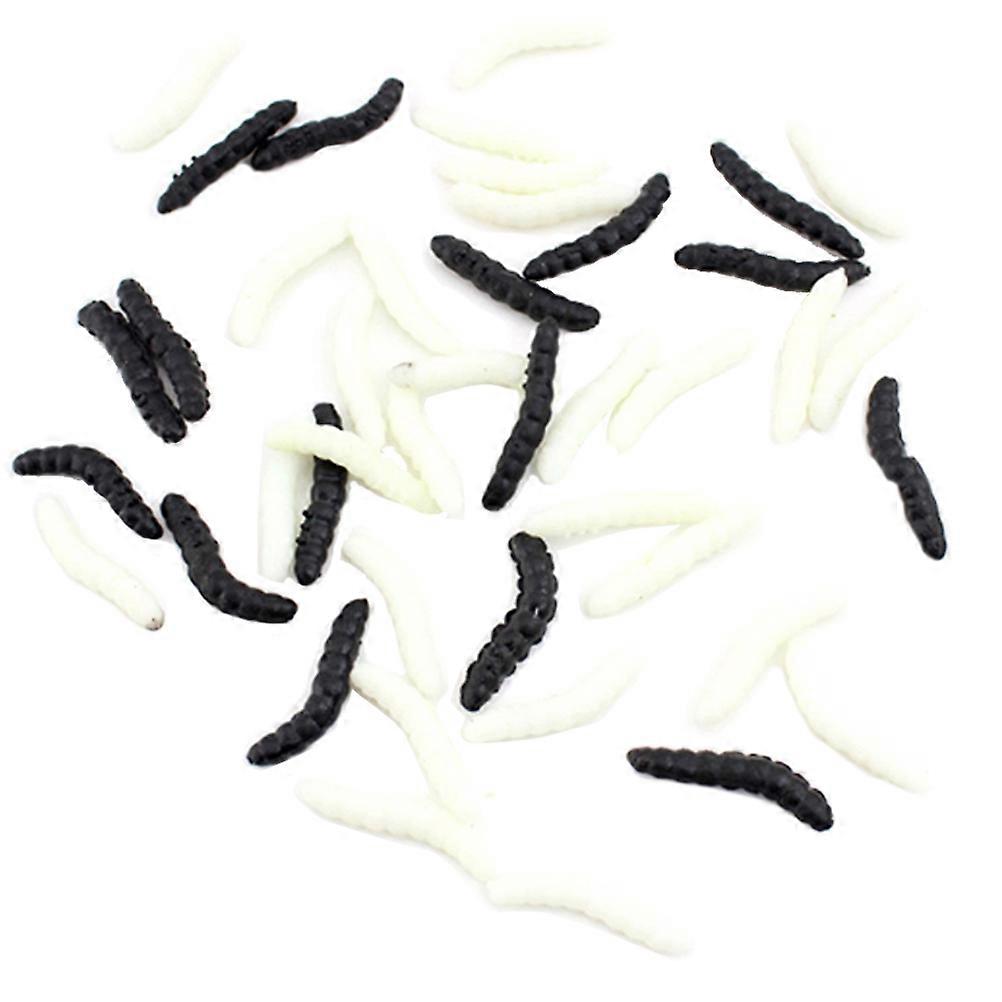 20pcs Artificial Maggots Realistic Simulated Bugs Halloween Party Prank Supplies Insect Costume Accessory for April Fools Day