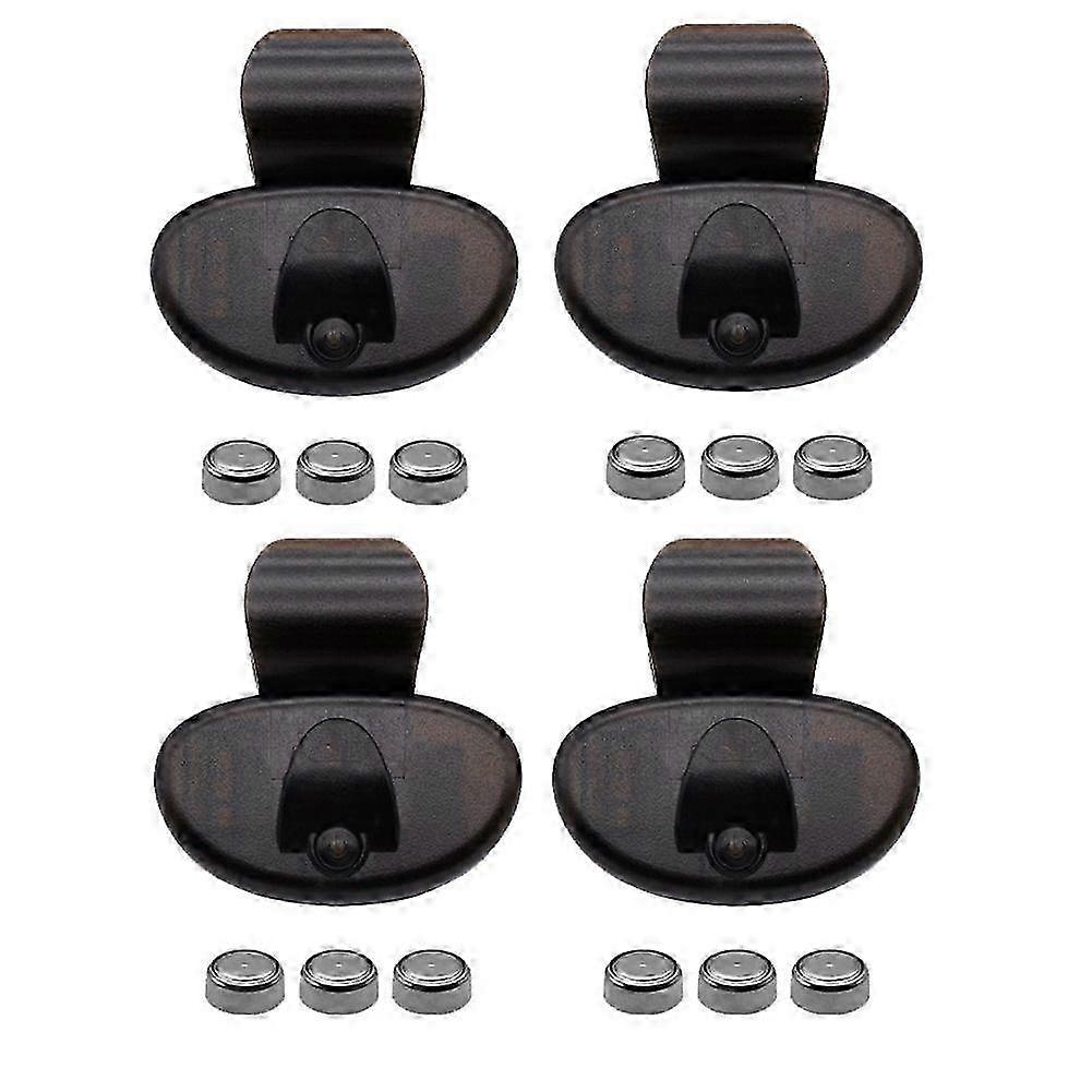 4PCS Fishing Bite Alarm Set with Battery - Black