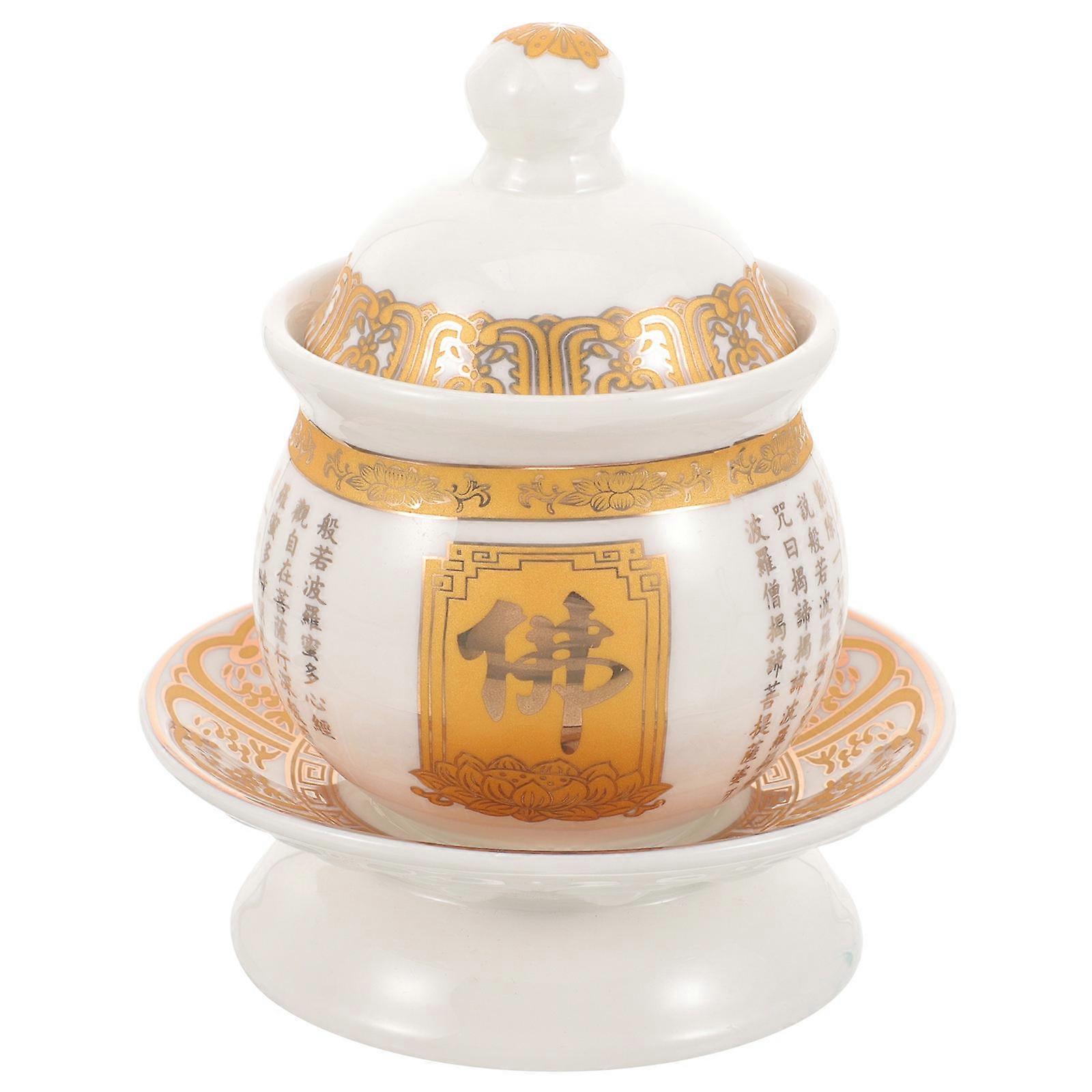 Cup Set with Tray, Patterns for Religious Practices and Home Adornments